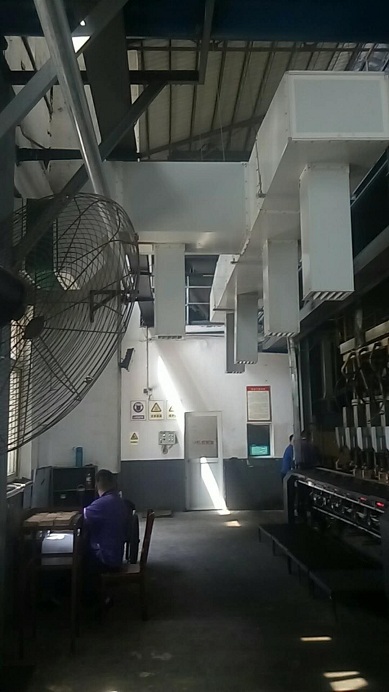 汽車廠降溫用環(huán)?？照{(diào)+風(fēng)管效果如何